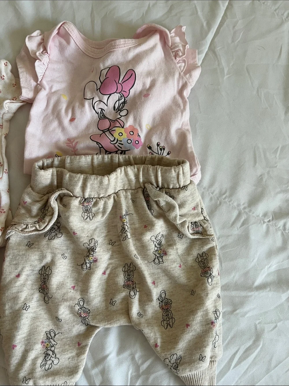 Four Baby Girls' Mixed Pink & Neutral Two-Piece Outfit Set